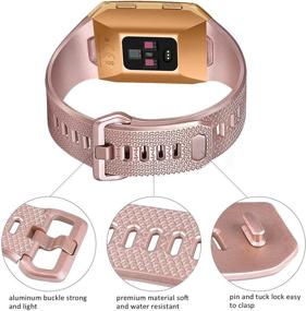 img 2 attached to [4 Pack] Sport Bands Compatible With Fitbit Ionic Bands For Women Men