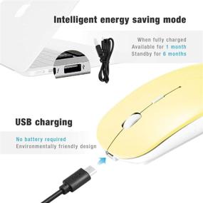 img 1 attached to 🖱️ Rechargeable Bluetooth Mouse - Wireless Mouse for MacBook Pro and PC Laptop Computer