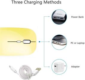 img 2 attached to 🖱️ Rechargeable Bluetooth Mouse - Wireless Mouse for MacBook Pro and PC Laptop Computer