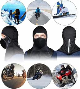 img 2 attached to Winter Ski Mask: ROTTO Balaclava - Thermal Full Face Mask for Motorcycle Riding, Cycling, Wind Resistance