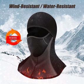 img 3 attached to Winter Ski Mask: ROTTO Balaclava - Thermal Full Face Mask for Motorcycle Riding, Cycling, Wind Resistance