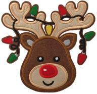 reindeer christmas embroidered children inches logo