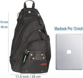 img 1 attached to Backpack Laptop Crossbody Larswon Shoulder