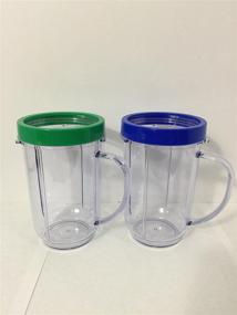 img 2 attached to Magic Bullet Replacement Party Cups with Lip Ring - Color Variety (Red, Blue, Green, Yellow)