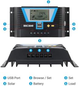 img 3 attached to 🌞 Премиумный 30А ПВМ солнечный контроллер заряда: идеальный для МАКС 1500Вт солнечной энергии (12В/24В/36В/48В) со всесторонней совместимостью с батареями (литий/AGM/гель/заполненные)