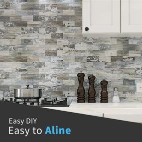 img 1 attached to 🔳 Revamp Your Space with Art3D Peel and Stick PVC Wall Tile Backsplash