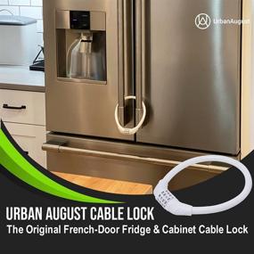 img 3 attached to 🔒 Urban August Original Fridge Lock: Secure Your French-Door Refrigerators and Cabinets with Multi-Functional Cable Combination Lock (2 Pack, White)