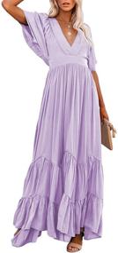 img 4 attached to 👗 Meenew Women's Summer Maxi Dress - Party Vacation High Slit Loose Long Beach Dress