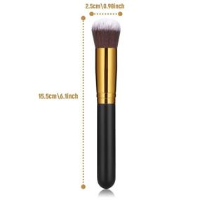 img 3 attached to 🖌️ 2 Pack Self Tanner Brush Kabuki Foundation Brush for Easy and Flawless Face Application and Blending - Ideal for Men and Women (Round Head)