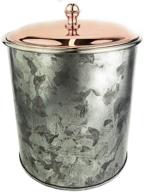 🍾 galrose galvanized iron insulated ice bucket – rose gold lid, 2 liter stainless steel double wall rustic wine chiller or champagne bucket. perfect 6th iron anniversary or birthday gift! логотип