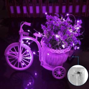 img 1 attached to Purple Fairy Lights Battery Operated: Enchanting 16.4Ft Diwali Halloween Christmas Lights for Bedroom - Ideal Gifts for 6 7 8 Year Old Girls, Perfect for Indoor Outdoor Party, Home Decor & Wedding Decorations