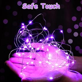 img 3 attached to Purple Fairy Lights Battery Operated: Enchanting 16.4Ft Diwali Halloween Christmas Lights for Bedroom - Ideal Gifts for 6 7 8 Year Old Girls, Perfect for Indoor Outdoor Party, Home Decor & Wedding Decorations