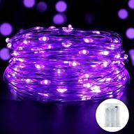 purple fairy lights battery operated: enchanting 16.4ft diwali halloween christmas lights for bedroom - ideal gifts for 6 7 8 year old girls, perfect for indoor outdoor party, home decor & wedding decorations логотип