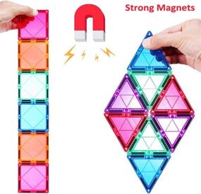 img 1 attached to 🧲 PLUMIA Magnet Building Learning Set with Magnetic Connections