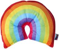 🌈 colorful rainbow pillow: 16" throw pillow for girls - plush rainbow pillows for kids decor - vibrant rainbow decorative pillows, perfect for kids room logo