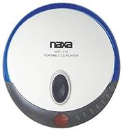🎧 naxa npc-319 slim portable cd player with stereo earphones, cd &amp; cd-r compatible, dual power options, programmable track memory, lcd display, blue logo