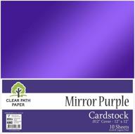 🔮 mirror metallic purple cardstock - 12x12 inch - .012" thickness - pack of 10 sheets - clear path paper - seo-optimized product title logo