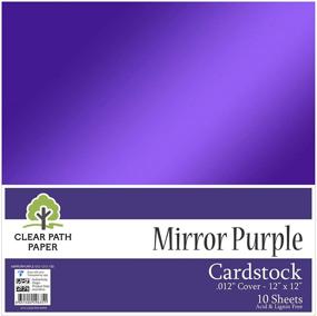 img 2 attached to 🔮 Mirror Metallic Purple Cardstock - 12x12 inch - .012" Thickness - Pack of 10 Sheets - Clear Path Paper - SEO-Optimized Product Title