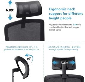 img 3 attached to Ergonomic Tribesigns Breathable Adjustable Backrest