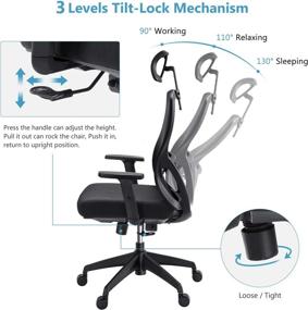 img 2 attached to Ergonomic Tribesigns Breathable Adjustable Backrest