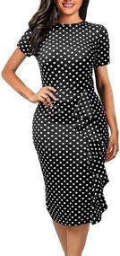 img 4 attached to 👗 Vintage Contrast Bodycon Dresses for Women | Clothing, Suiting & Blazers Collection