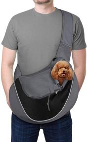 img 4 attached to 🐶 YUDODO Pet Dog Sling Carrier: A Mesh Travel Safe Sling Bag for Dogs & Cats
