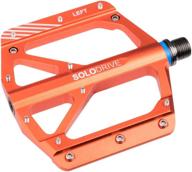 🚵 solodrive mountain bike flat pedals: lightweight and wide platform, low-profile aluminum alloy bicycle pedals логотип