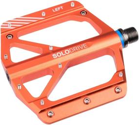 img 4 attached to 🚵 SOLODRIVE Mountain Bike Flat Pedals: Lightweight and Wide Platform, Low-Profile Aluminum Alloy Bicycle Pedals