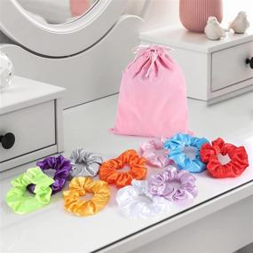 img 1 attached to 🎀 10-Pack LED Light-Up Hair Scrunchies, Premium Fluorescent Hair Bands with Gift Bag, Elastic Hair Ties with Multiple Light Modes, Glowing Hair Rings, Perfect Holiday Season Headwear Gift