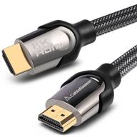 🔌 high-speed 8k hdmi 2.1 cable - supports 8k@60hz & 4k@120hz | earc hdr10, 3d, vrr | compatible with fire tv, roku tv, ps5, xbox, nintendo switch | (4 ft) logo