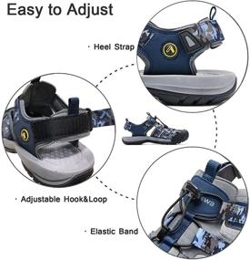 img 2 attached to AMIDEWA Adjustable Fisherman Sandals: ✨ Athletic Men's Shoes Designed for Versatility