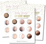 25 fun baby shower game ideas - beer belly or pregnant bump gender reveal bundle for a cute pink and gold party! perfect for girls, boys, moms, dads, and coed unisex sets! logo