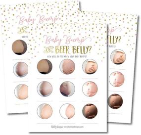 img 4 attached to 25 Fun Baby Shower Game Ideas - Beer Belly or Pregnant Bump Gender Reveal Bundle for a Cute Pink and Gold Party! Perfect for Girls, Boys, Moms, Dads, and Coed Unisex Sets!
