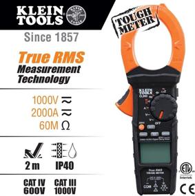 img 3 attached to 🔧 Klein Tools CL900 Digital Clamp Meter: Reliable TRMS, 2000A AC/DC Voltage/Current measurements, LoZ & NCVT, Continuity, Frequency, Temp & more! 1000V