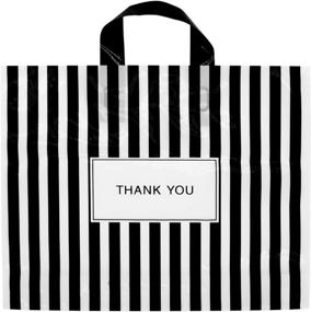 img 4 attached to Eco-Friendly and Convenient: 50 Pack of Reusable Business Shopping Boutique Bags