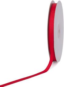 img 1 attached to 🎀 Vibrant and Versatile: 3/8-Inch Grosgrain Ribbon, 50-Yard Spool in Stunning Red