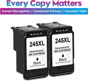 img 3 attached to 🖨️ ONLYU Remanufactured Canon PG-245XL/PG-245 Ink-Cartridge Replacement - 2 Black, High Yield