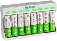 mr.batt aa rechargeable batteries 8-pack - 1600mah nimh power and smart charger combo logo