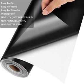 img 3 attached to 🎨 Lya Vinyl Permanent Adhesive Vinyl Roll for CRI-Cut, Matte Black 12x50Ft - Ideal Roll for CRI-Cut, Silhouette Cameo & Craft Cutter