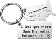 🔑 forever connected: distance boyfriend relationship keychains keychain logo