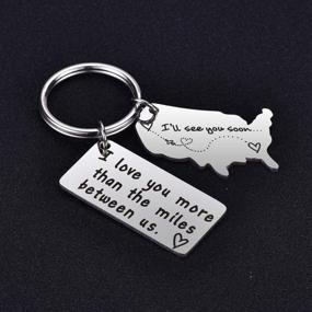 img 3 attached to 🔑 Forever Connected: Distance Boyfriend Relationship Keychains Keychain
