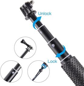 img 2 attached to 📷 Trehapuva Selfie Stick: Waterproof 19” Extension Monopod Pole for GoPro Hero and More