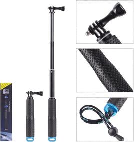 img 1 attached to 📷 Trehapuva Selfie Stick: Waterproof 19” Extension Monopod Pole for GoPro Hero and More