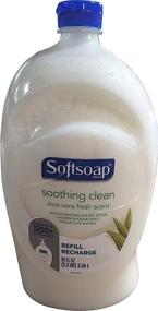 img 1 attached to 🌿 Softsoap Hand Soap Soothing Aloe Vera Twin Pack Refill - 160 Fl. Oz, 80 Fl. Oz x 2, Moisturizing Formula