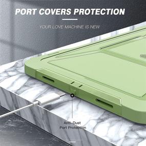 img 2 attached to 📱 Ztotop Rugged Case for iPad Pro 12.9 2021: Pencil Holder, Screen Protector, Green, 5th Gen