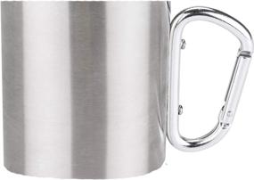 img 1 attached to 🏔️ Foster & Rye Carabiner Travel Metal & Enamel Mugs - Convenient and Stylish for on-the-go adventures!