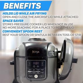 img 3 attached to The Steam Boss - Lid and Spoon Rest, Compatible Accessories for Ninja Foodi Pressure Cooker Air Fryer, New Size for Stainless Steel Deluxe and Original Ninja Foodi Handles