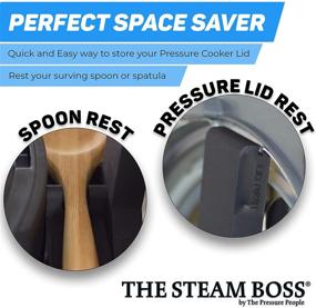 img 2 attached to The Steam Boss - Lid and Spoon Rest, Compatible Accessories for Ninja Foodi Pressure Cooker Air Fryer, New Size for Stainless Steel Deluxe and Original Ninja Foodi Handles