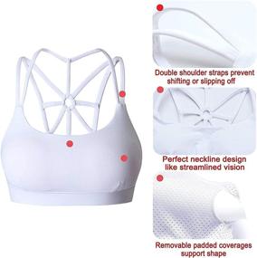 img 1 attached to YIANNA Wirefree Strappy Activewear YA BRA139 Черный S