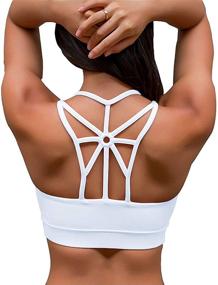 img 4 attached to YIANNA Wirefree Strappy Activewear YA BRA139 Черный S